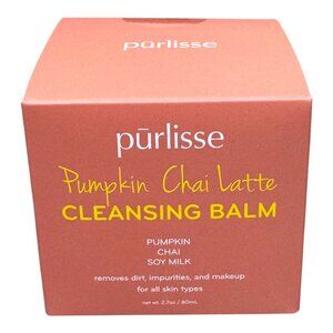 Purlisse Pumpkin Chai Latte Cleansing Balm 2.7oz  Removes Dirt & Makeup Soy Milk
